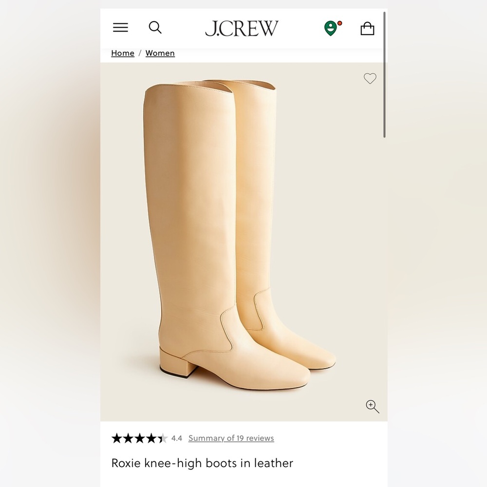 Cream J.Crew Boots - Leather